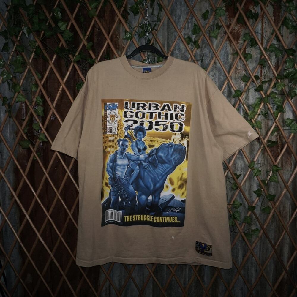 XXL - Vintage Y2K Give Me Face T-Shirts urban gothic 2050